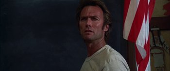 Movie still from “Thunderbolt and Lightfoot” (1974), directed by Michael Cimino – A person with long hair; Close Up shot, Low angle