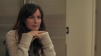 Movie still from “Touchy Feely” (2013), directed by Lynn Shelton – A beautiful woman sitting in front of a mirror; Close Up shot, Over the shoulder angle