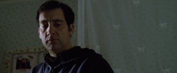 Movie still from “Trust” (2010), directed by David Schwimmer – A person wearing a jacket; Close Up shot, Low angle