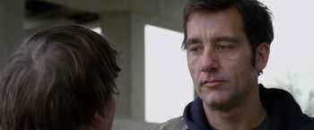 Movie still from “Trust” (2010), directed by David Schwimmer – A person talking to another person; Close Up shot, Over the shoulder angle