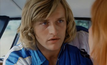 Movie still from “Turkish Delight” (1973), directed by Paul Verhoeven – A person with long blonde hair; Close Up shot, Low angle