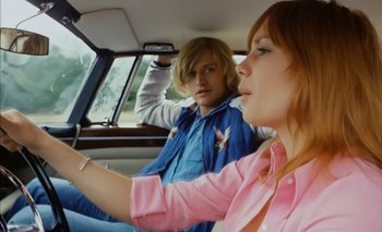 Movie still from “Turkish Delight” (1973), directed by Paul Verhoeven – A man and a woman in the back seat of a car; Medium shot, Low angle