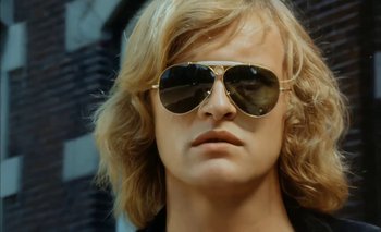 Movie still from “Turkish Delight” (1973), directed by Paul Verhoeven – A person wearing a pair of sunglasses; Close Up shot, Low angle