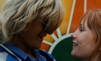 Movie still from “Turkish Delight” (1973), directed by Paul Verhoeven – A woman and a child face each other; Close Up shot, Low angle