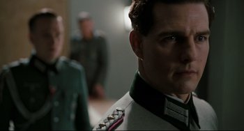 Movie still from “Valkyrie” (2008), directed by Bryan Singer – A person wearing a uniform; Close Up shot, Low angle