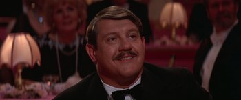 Movie still from “Victor/Victoria” (1982), directed by Blake Edwards – A person wearing a suit and tie; Close Up shot, Low angle