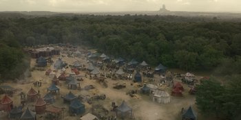 Movie still from “House of the Dragon” (2022), created by George R.R. Martin – Extreme Wide shot, High angle