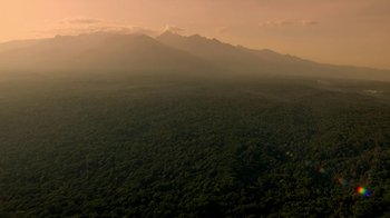 A view of a mountain range from a plane