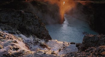 Movie still from “Voyage of Time” (2016), directed by Terrence Malick – A body of water near a body of water; Extreme Wide shot, High angle