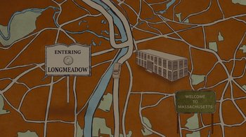 Movie still from “Waiting for Superman” (2010), directed by Davis Guggenheim – A map of a city; Extreme Close Up shot, Overhead angle