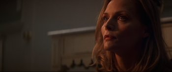 Movie still from “What Lies Beneath” (2000), directed by Robert Zemeckis – A woman's face in the dark; Close Up shot, Low angle