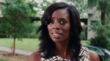 Movie still from “Why Did I Get Married Too?” (2010), directed by Tyler Perry – A person wearing a dress; Close Up shot, Over the shoulder angle