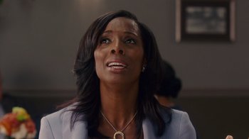 Movie still from “Why Did I Get Married Too?” (2010), directed by Tyler Perry – A person looking up at the sky; Close Up shot, Over the shoulder angle