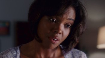 Movie still from “Why Did I Get Married Too?” (2010), directed by Tyler Perry – A person with short hair; Close Up shot, Over the shoulder angle