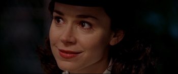 Movie still from “Windtalkers” (2002), directed by John Woo – A person with a hat on; Close Up shot, Over the shoulder angle