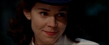Movie still from “Windtalkers” (2002), directed by John Woo – A person wearing a hat; Close Up shot, Over the shoulder angle