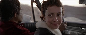 Movie still from “Wonder Boys” (2000), directed by Curtis Hanson – A person sitting in a car; Close Up shot, Over the shoulder angle