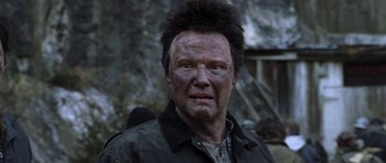 Movie still from “Zoolander” (2001), directed by Ben Stiller – A person wearing a jacket; Close Up shot, Low angle