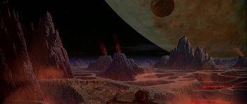 Movie still from “Star Trek: The Motion Picture” (1979), directed by Robert Wise – An image of an exoplanet in the middle of the desert; Extreme Wide shot, High angle