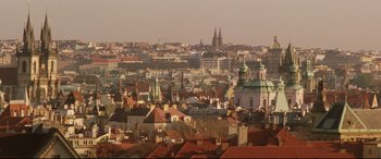 Movie still from “xXx” (2002), directed by Rob Cohen – A view of a large city from a high point; Extreme Wide shot, High angle