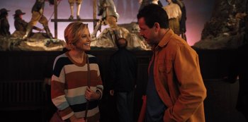 Movie still from “Hubie Halloween” (2020), directed by Steven Brill – Medium shot, Over the shoulder angle