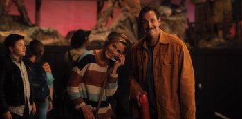 Movie still from “Hubie Halloween” (2020), directed by Steven Brill – Medium shot, High angle