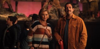 Movie still from “Hubie Halloween” (2020), directed by Steven Brill – Medium shot, Over the shoulder angle