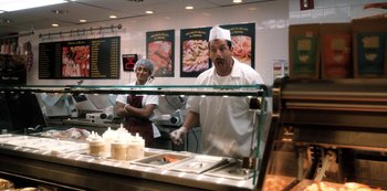 Movie still from “Hubie Halloween” (2020), directed by Steven Brill – Medium shot, Over the shoulder angle