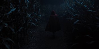 Movie still from “Hubie Halloween” (2020), directed by Steven Brill – Extreme Wide shot, High angle