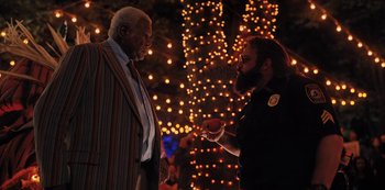 Movie still from “Hubie Halloween” (2020), directed by Steven Brill – Medium shot, Over the shoulder angle