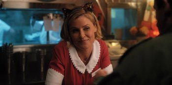 Movie still from “Hubie Halloween” (2020), directed by Steven Brill – Close Up shot, Over the shoulder angle