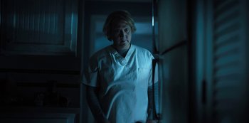 Movie still from “Hubie Halloween” (2020), directed by Steven Brill – Medium shot, Low angle