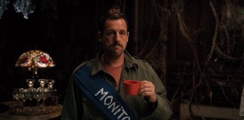 Movie still from “Hubie Halloween” (2020), directed by Steven Brill – Medium shot, Over the shoulder angle