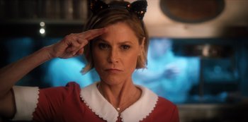 Movie still from “Hubie Halloween” (2020), directed by Steven Brill – Close Up shot, Over the shoulder angle