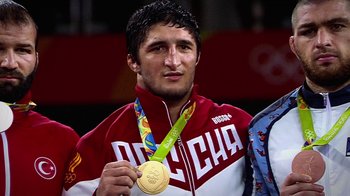 Movie still from “Icarus” (2017), directed by Bryan Fogel – Medium shot, Low angle