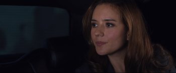 Movie still from “Incarnate” (2016), directed by Brad Peyton – A person sitting in a car; Close Up shot, Over the shoulder angle