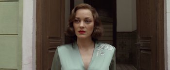 Movie still from “Allied” (2016), directed by Robert Zemeckis – Close Up shot, Over the shoulder angle