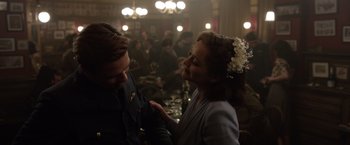 Movie still from “Allied” (2016), directed by Robert Zemeckis – Medium shot, Over the shoulder angle