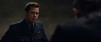 Movie still from “Allied” (2016), directed by Robert Zemeckis – Close Up shot, Over the shoulder angle
