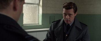 Movie still from “Allied” (2016), directed by Robert Zemeckis – Close Up shot, Over the shoulder angle