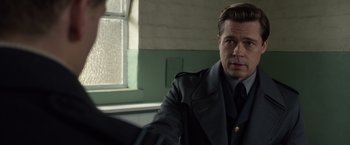 Movie still from “Allied” (2016), directed by Robert Zemeckis – Close Up shot, Over the shoulder angle
