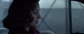 Movie still from “Allied” (2016), directed by Robert Zemeckis – Close Up shot, Over the shoulder angle
