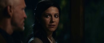 Movie still from “Kate” (2021), directed by Cedric Nicolas-Troyan – Close Up shot, Over the shoulder angle