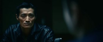 Movie still from “Kate” (2021), directed by Cedric Nicolas-Troyan – Close Up shot, Over the shoulder angle