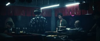 Movie still from “Kate” (2021), directed by Cedric Nicolas-Troyan – Medium shot, Over the shoulder angle