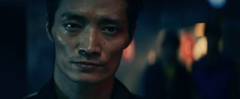 Movie still from “Kate” (2021), directed by Cedric Nicolas-Troyan – Extreme Close Up shot, Low angle