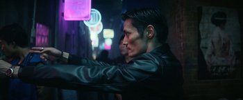 Movie still from “Kate” (2021), directed by Cedric Nicolas-Troyan – Close Up shot, Low angle