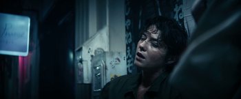 Movie still from “Kate” (2021), directed by Cedric Nicolas-Troyan – Close Up shot, Low angle