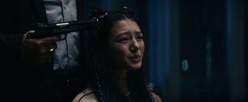 Movie still from “Kate” (2021), directed by Cedric Nicolas-Troyan – Close Up shot, Low angle