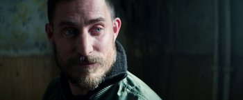 Movie still from “Kidnapping Stella” (2019), directed by Thomas Sieben – A person wearing a jacket; Close Up shot, Low angle